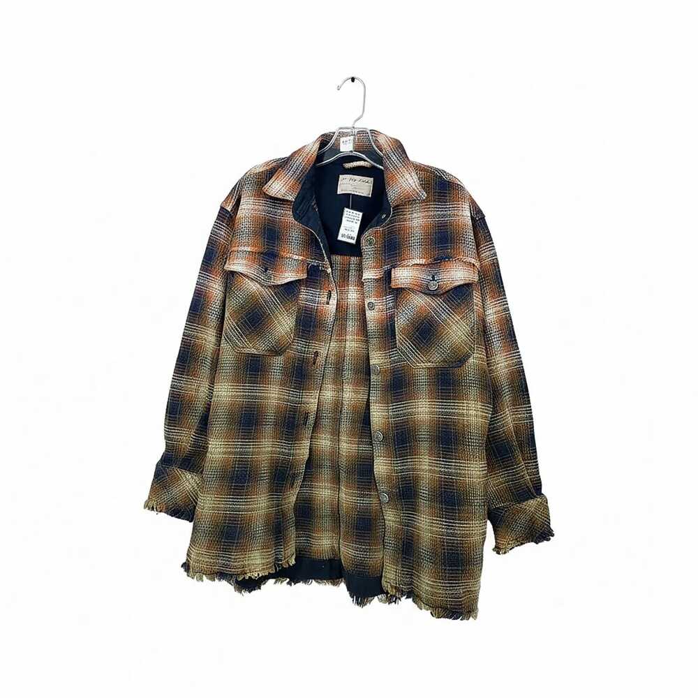 We The Free Plaid Cotton Jacket | Women’s S Orange-Blue, Regular